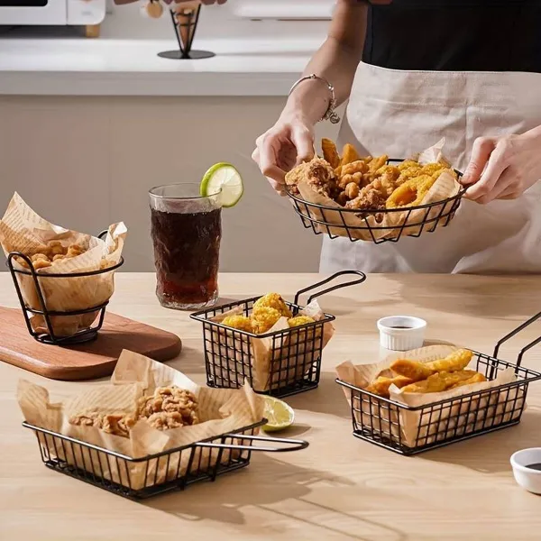 Basket for Presenting Aperitifs My Bar 16 x 10 x 5 cm (24 Units)