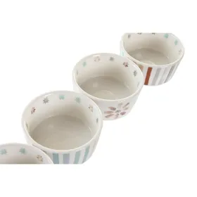 поднос для закусок DKD Home Decor 19,7 x 19,7 x 1 cm Разноцветный Керамика