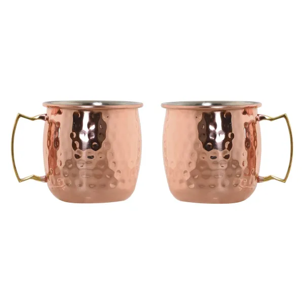 2 Piece Mug Set Home ESPRIT Golden 480 ml