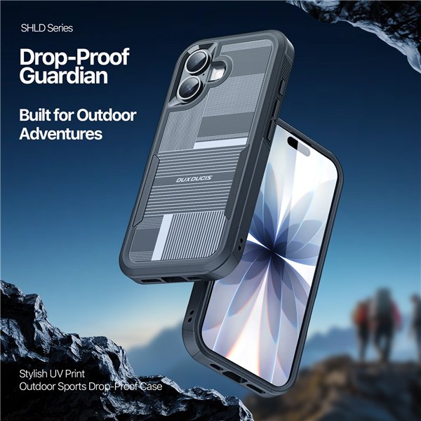 Case Dux Ducis Shld Apple iPhone 17 black (Contour Pattern)