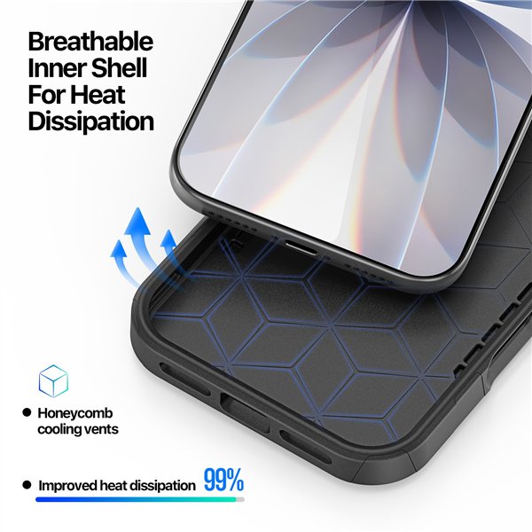 Case Dux Ducis Shld Apple iPhone 17 black (Contour Pattern)