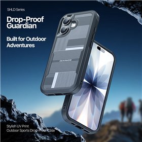 Case Dux Ducis Shld Apple iPhone 17 black (Triangle Pattern)