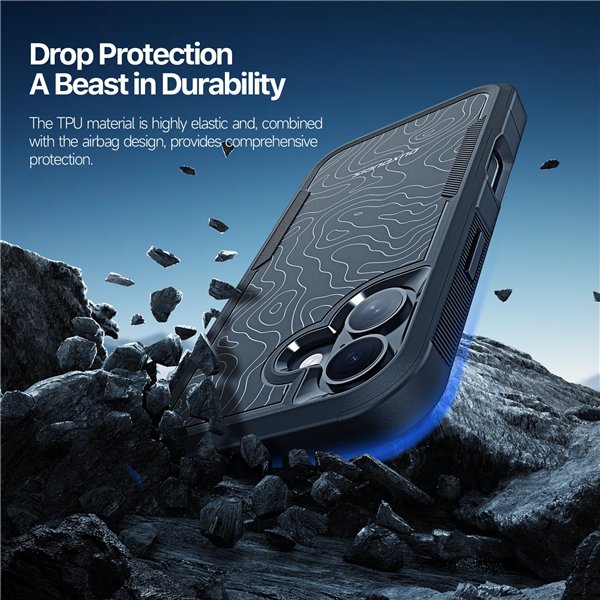 Case Dux Ducis Shld Apple iPhone 17 black (Triangle Pattern)