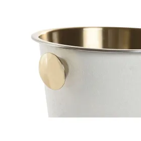 Champagne Cooler Home ESPRIT White Golden Stainless steel Aluminium Loft 24 x 24 x 22 cm