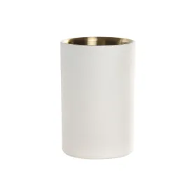 Bottle Cooler Home ESPRIT White Golden Stainless steel Aluminium 12 x 12 x 18 cm
