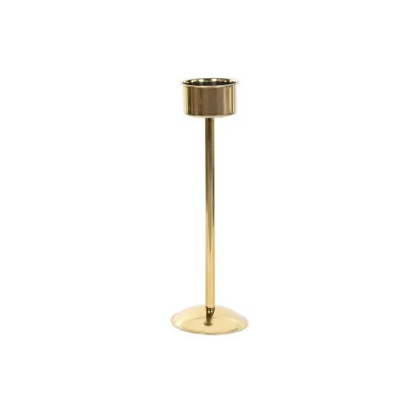 Samppanjacooler Home ESPRIT Kullattu Ruostumaton teräs Alumiini Glam 26 x 26 x 80 cm