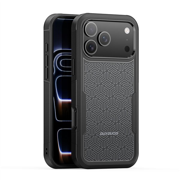 Case Dux Ducis Shld Apple iPhone 17 Pro black (Triangle Pattern)