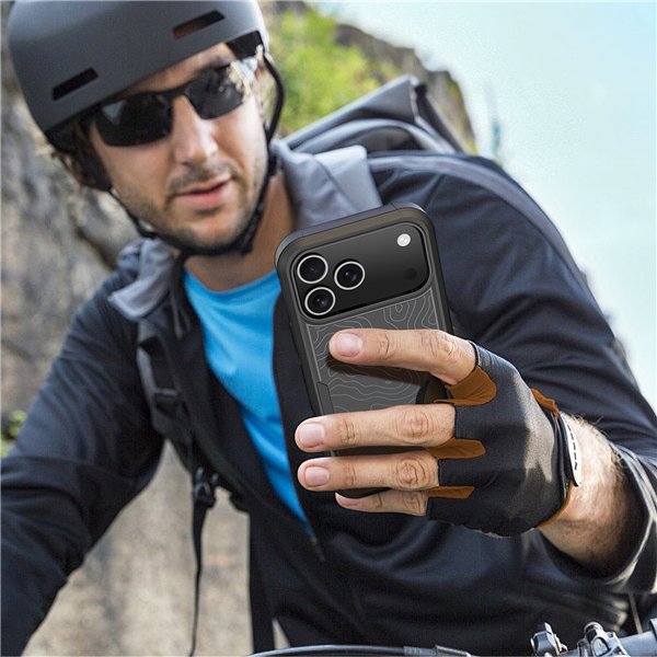 Case Dux Ducis Shld Apple iPhone 17 Pro black (Triangle Pattern)