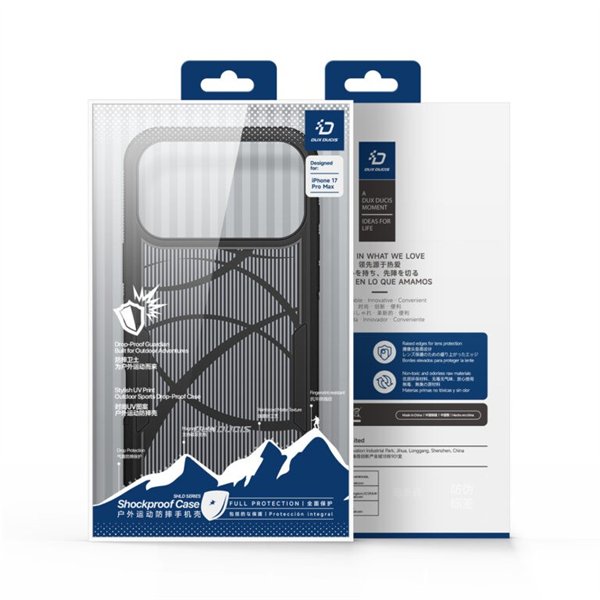 Case Dux Ducis Shld Apple iPhone 17 Pro Max black (Contour Pattern)