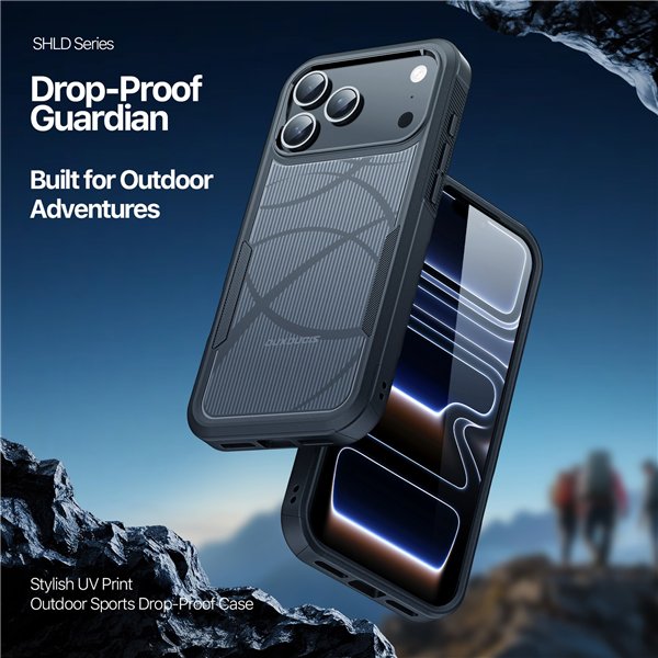 Case Dux Ducis Shld Apple iPhone 17 Pro Max black (Contour Pattern)