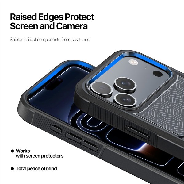 Case Dux Ducis Shld Apple iPhone 17 Pro Max black (Contour Pattern)