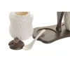 Cukraus dubuo Home ESPRIT Balta Bambukas Porcelianas 19,5 X 9 X 15 CM 2 Dalys