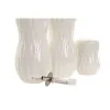 Oil and Vinegar Set Home ESPRIT White Dark brown Bamboo Porcelain 17 x 17 x 19 cm