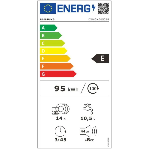 Indų plovimo mašina Samsung DW60M6050BB/EO Balta 60 cm