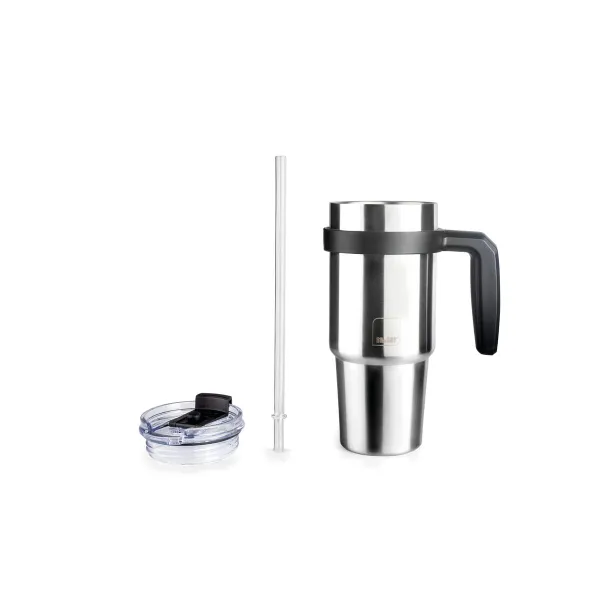Thermal Cup with Lid Ibili 669006 Grey Stainless steel 580 ml