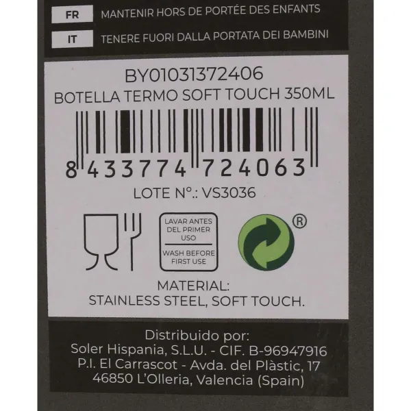 Termospullo ThermoSport Soft Touch 350 ml (6 osaa)