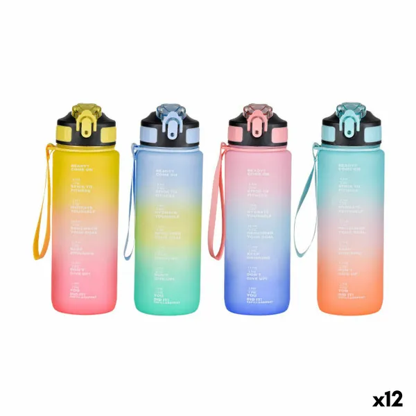 Бутылка с водой Bewinner Разноцветный 800 ml 7,5 x 23,5 cm (12 штук)