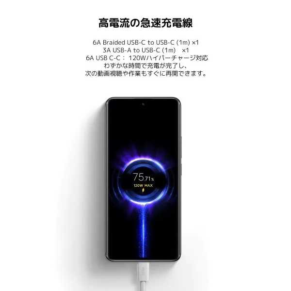 Кабель USB A — USB-C Xiaomi Белый 1 m