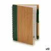 Aplankas su spirale ir rašiklis Pincello 1 x 16 x 12 cm Bambukas (12 vnt.)