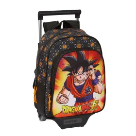 Mokyklinė kuprinė su ratukais Dragon Ball Juoda 27 x 33 x 10 cm