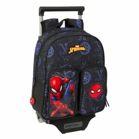 Mokyklinė kuprinė su ratukais Spider-Man Attack Juoda 27 x 33 x 10 cm