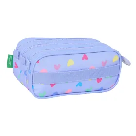 Тройной пенал Benetton Lila Лиловый 21,5 x 10 x 8 cm