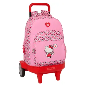 Mokyklinė kuprinė su ratukais Hello Kitty Rožinė 33 x 45 x 22 cm