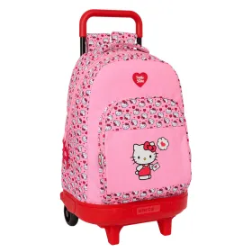 Mokyklinė kuprinė su ratukais Hello Kitty Rožinė 33 x 45 x 22 cm