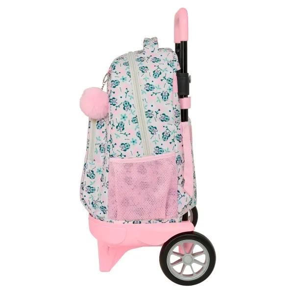 Reppu pyörillä Minnie Mouse Minty Pinkki 33 x 45 x 22 cm