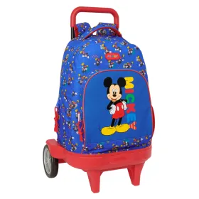 Mokyklinė kuprinė su ratukais Mickey Mouse Clubhouse Today Mėlyna 33 x 45 x 22 cm
