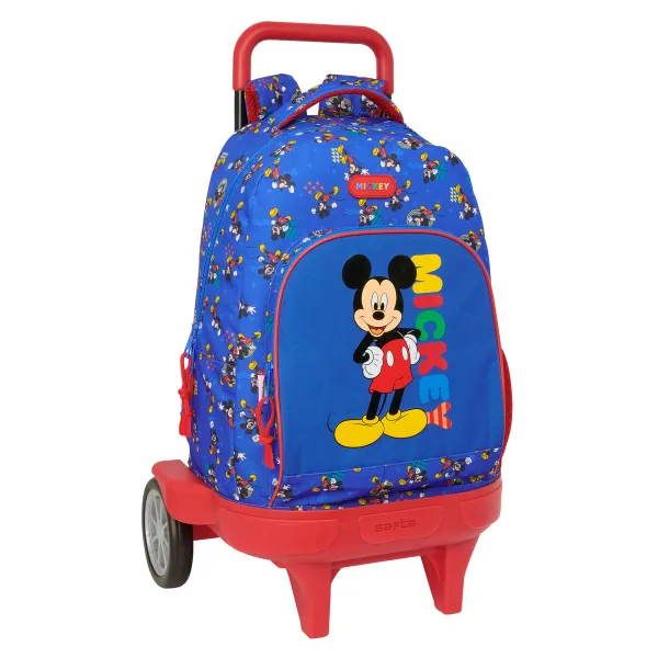 Reppu pyörillä Mickey Mouse Clubhouse Today Sininen 33 x 45 x 22 cm