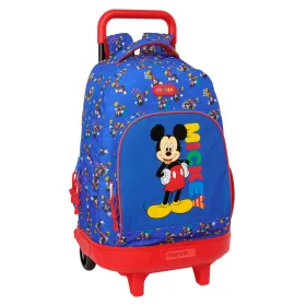 Mokyklinė kuprinė su ratukais Mickey Mouse Clubhouse Today Mėlyna 33 x 45 x 22 cm