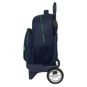 Mokyklinė kuprinė su ratukais Benetton Together Tamsiai mėlyna 33 x 45 x 22 cm