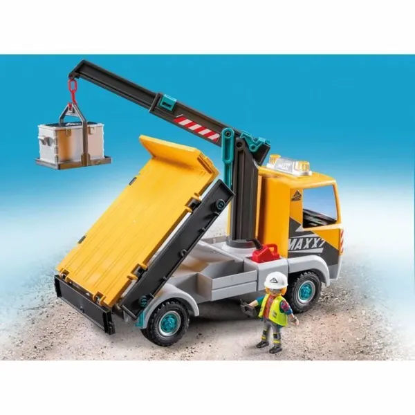 Kraanaga veoauto Playmobil 71750 Sinine
