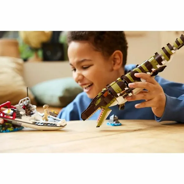 Statybos rinkinys Lego 76974 Jurassic World : Brick-Built Mosasaurus Boat Mission 858 Dalys