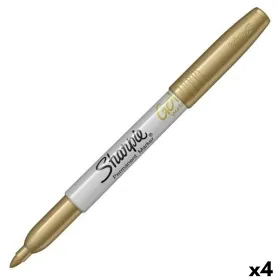 Permanent marker Sharpie METALLIC Gold 1,4 mm (4 Units)
