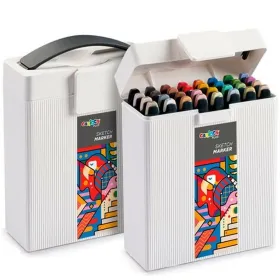 Set of Felt Tip Pens Carioca PLUS SKETCH MARKER Multicolour 32 Pieces (8 Units)