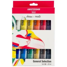 Acrylic Paint Set Talens Amsterdam Multicolour 20 ml 12 Pieces (3 Units)