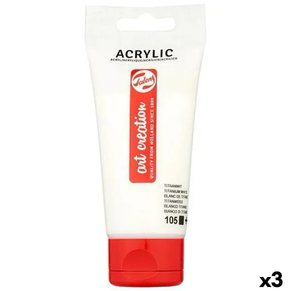 Акриловая краска Talens Белый 75 ml (3 штук)