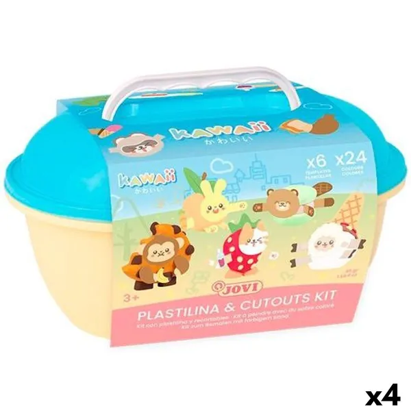 Пластилиновая игра Jovi KAWAII AIR DRY Разноцветный (4 штук)