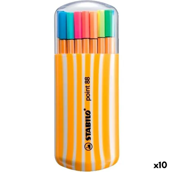 Žymeklių rinkinys Stabilo POINT 88 Spalvotas 20 Dalys (10 vnt.)