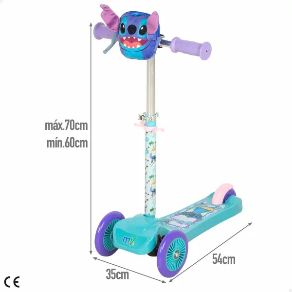 Скейт Stitch MINI GO! Синий Лиловый Металл Пластик
