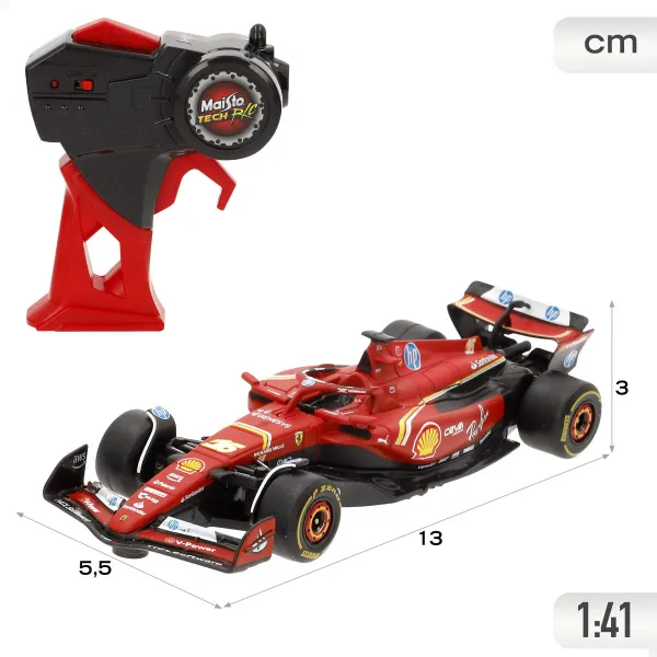 Nuotoliniu būdu valdomas automobilis Audi F1 2024 FERRARI SF-24 Juoda Raudona (4 vnt.)