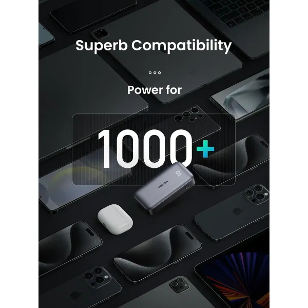 Powerbank Ugreen 25185 Pelēks 10000 mAh