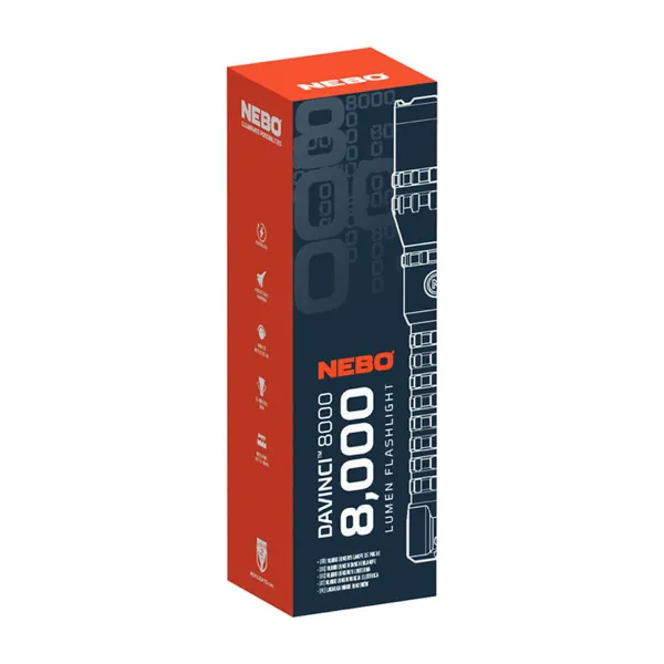 Ladattava LED-taskulamppu Nebo Davinci™ 8000 8000 Lm