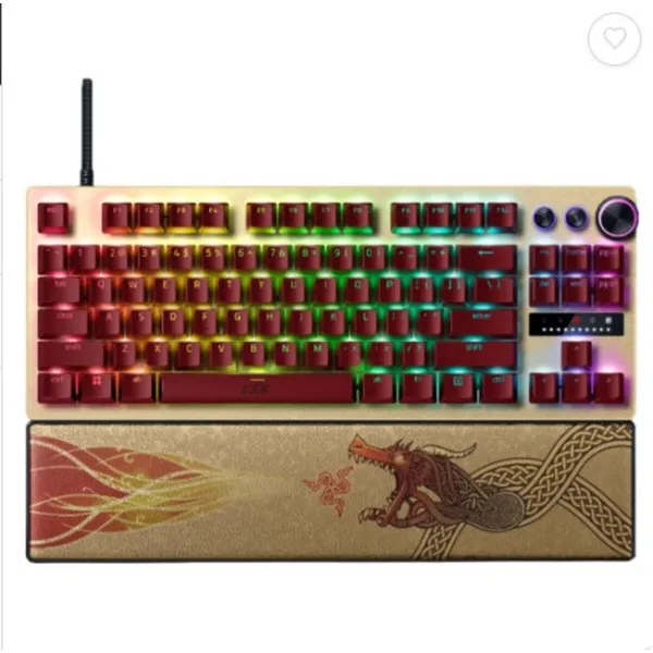 Spēļu Klaviatūra Razer HUNTSMAN V3 PRO (USA) TENKEYLESS COUNTER STRIKE 2 ED Melns Qwerty US