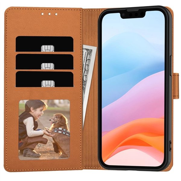 Case Fancy Wallet Apple iPhone 13/14 brown