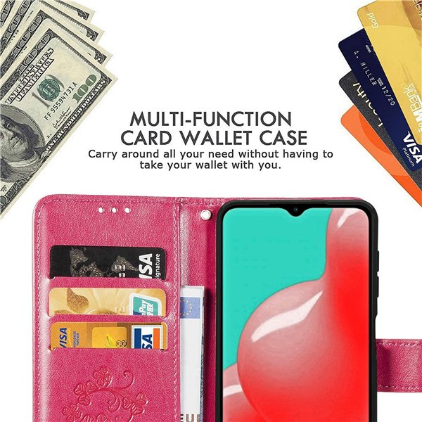 Case Flower Book Samsung A165 A16 4G/A166 A16 5G rose-red