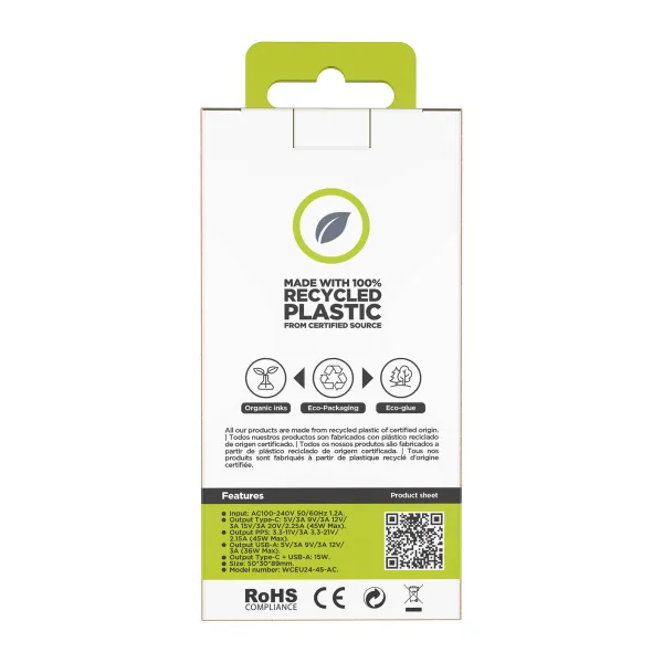 Wall Charger Muvit for Change WCEU24-45-AC Magenta 45 W