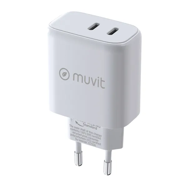 Sieninis įkroviklis Muvit for Change HC-175 Balta 20 W 45 W